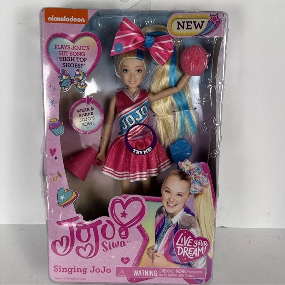 Jojo Siwa 10 inch singing dolls singing high top shoes pink. Pink cheerleading - Picture 1 of 3